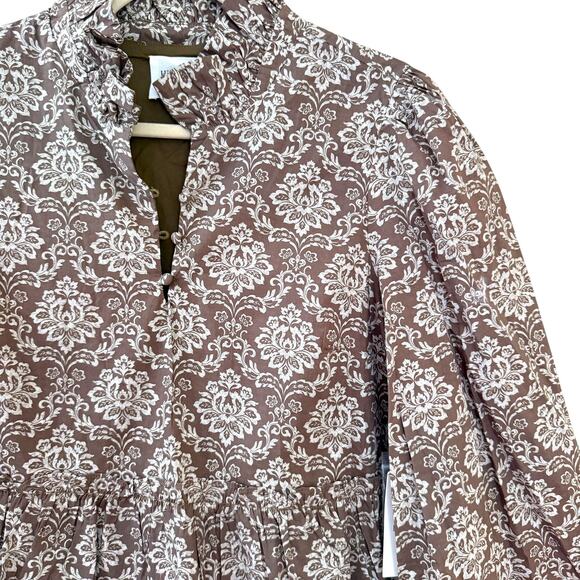 NWT Tuckernuck Hyacinth House Moss Printed Russell Mini Olive Dress Size Medium - Picture 4 of 4